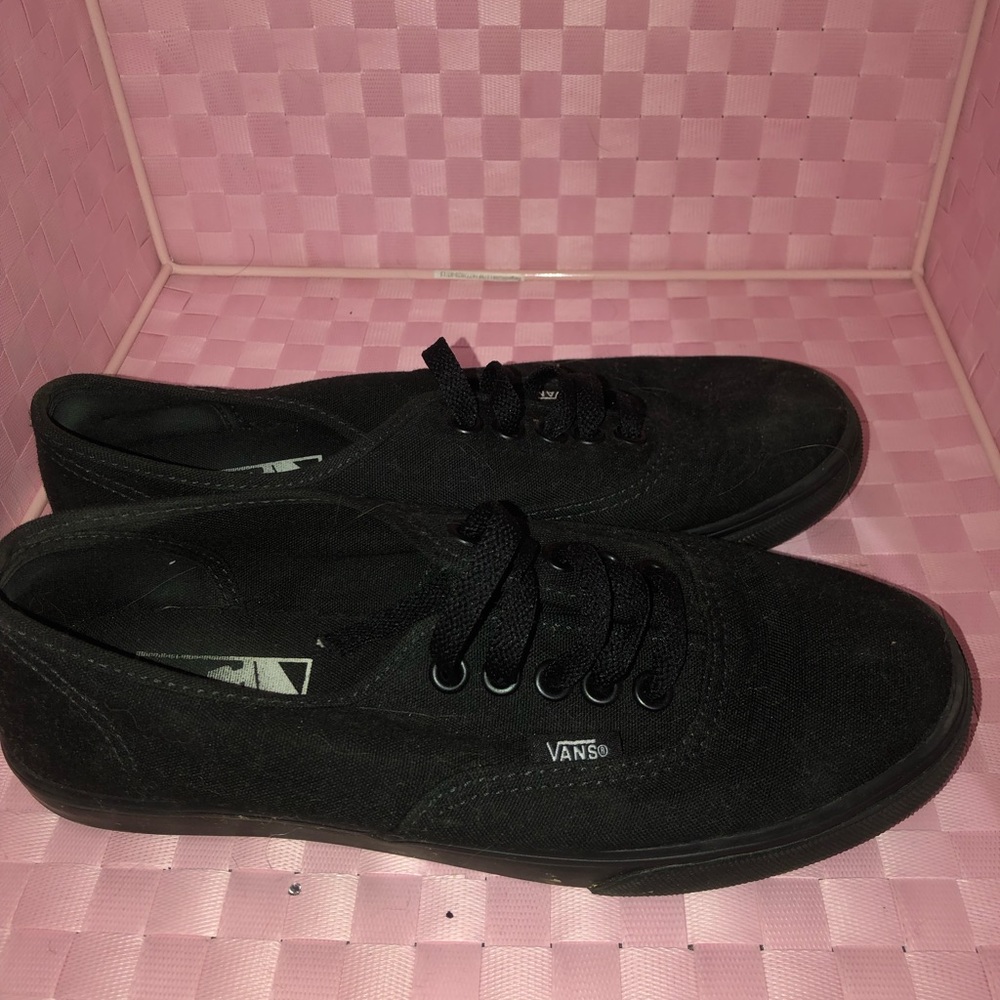 All black Authentic style Vans